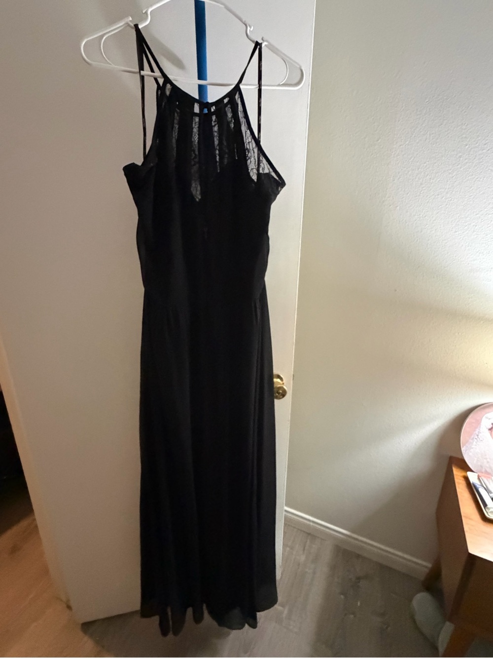 City Chic Black Lace Halter Maxi Dress